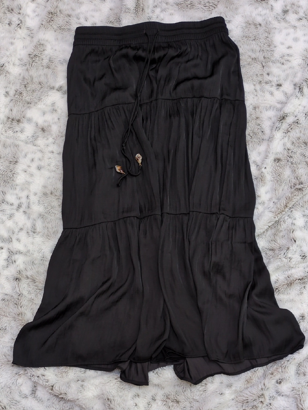 $10 MOVING SALE! Joie Black Tiered Maxi Skirt with Drawstring